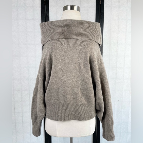 COS Off-Shoulder Taupe Sweater - Picture 1 of 7